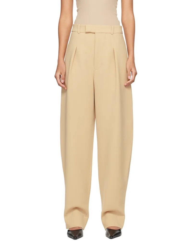 WARDROBE.NYC Beige Hailey Bieber Edition Trousers Biscuit