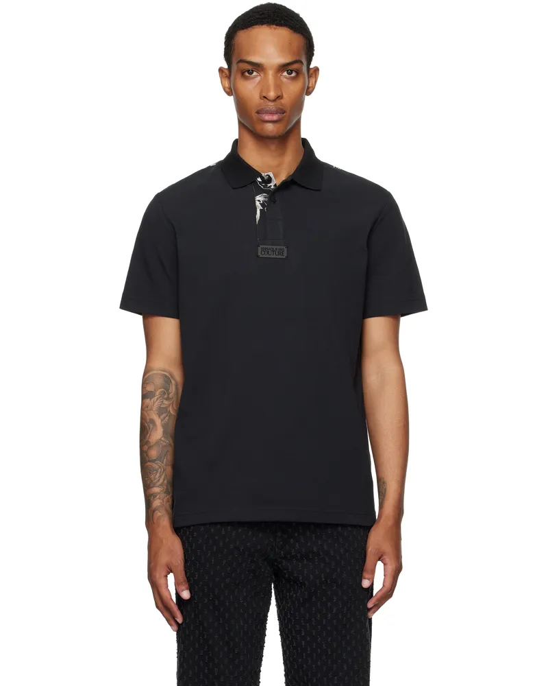 Versace Jeans Black Outline Barocco Polo E899-black