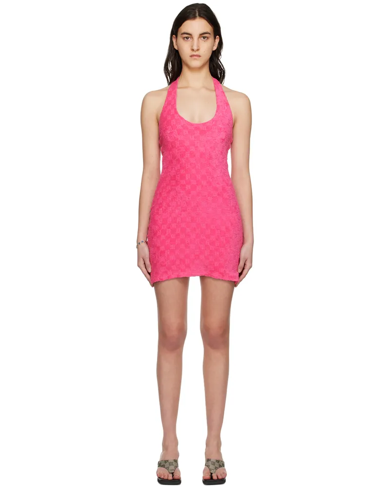 MISBHV Pink Towelling Minidress Fuchsia