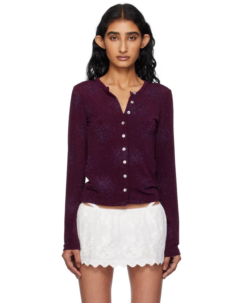 Fruity Booty Purple Isola Sparkly Cardigan Purple