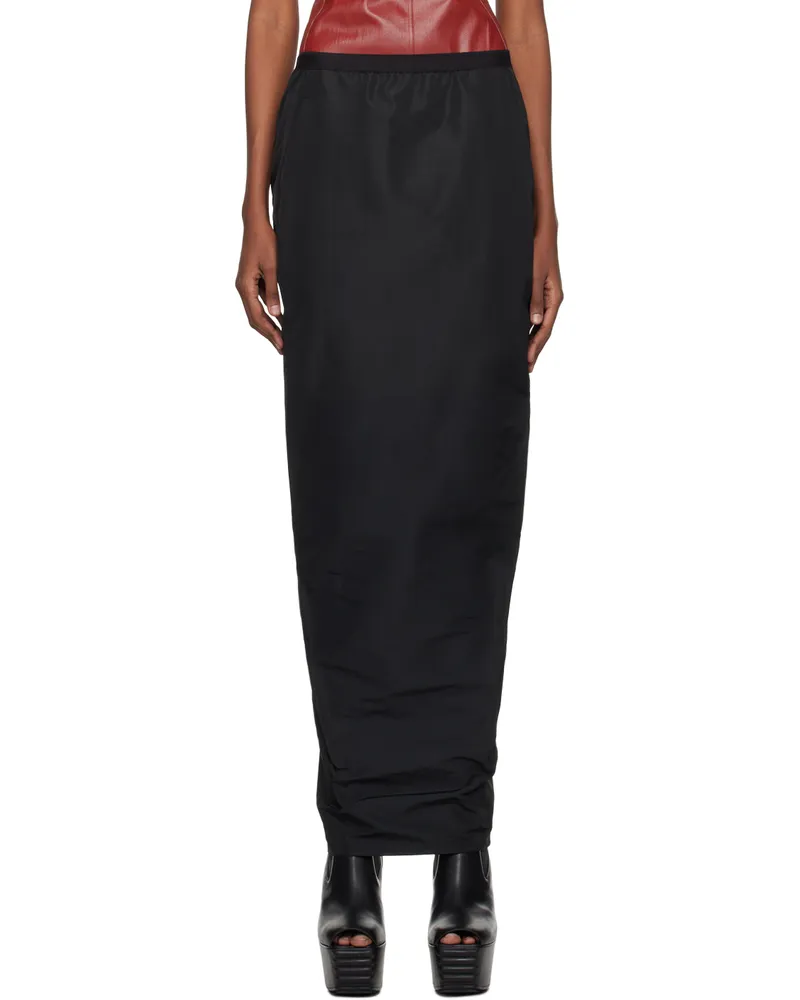 Rick Owens Black Soft Pillar Maxi Skirt 09