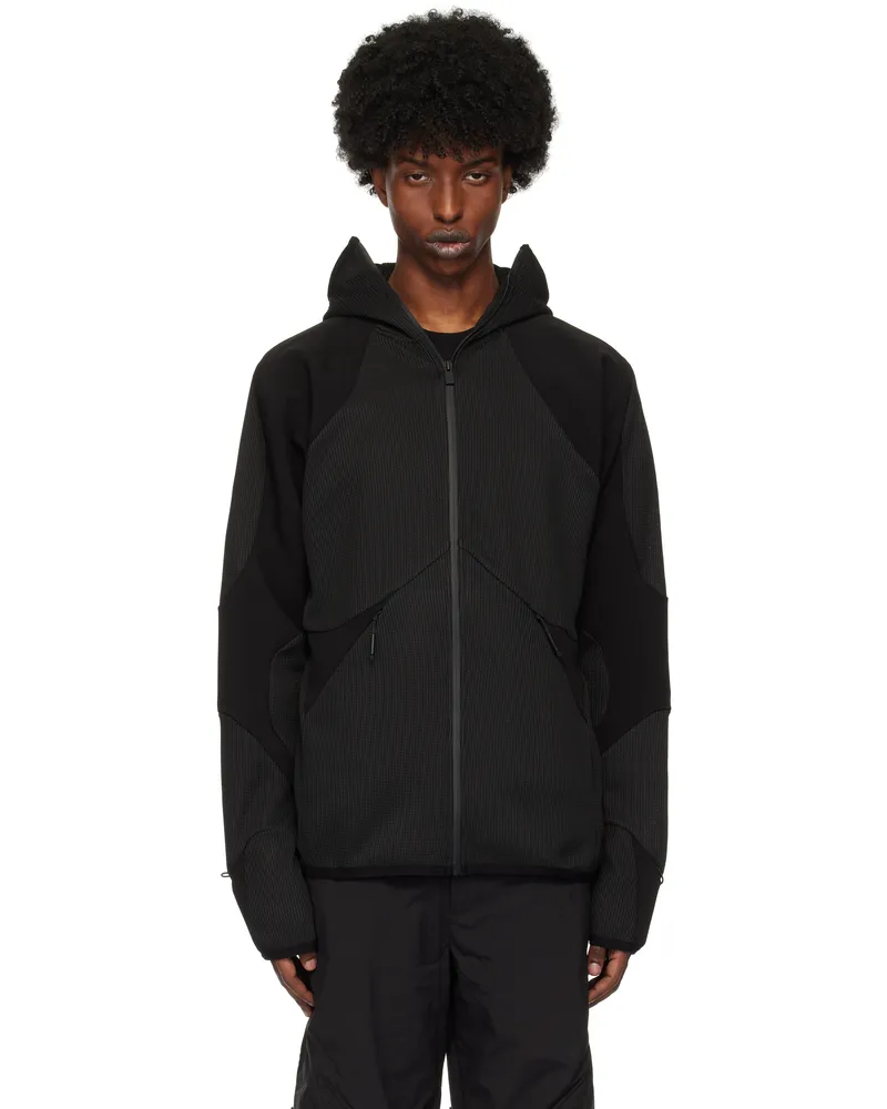 Heliot Emil Black Canopy Tech Hoodie Black