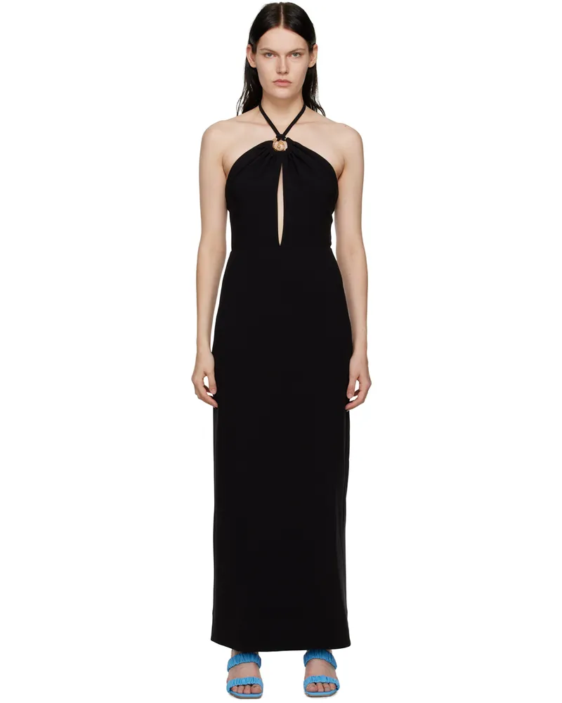 STAUD Black Abigail Midi Dress Black