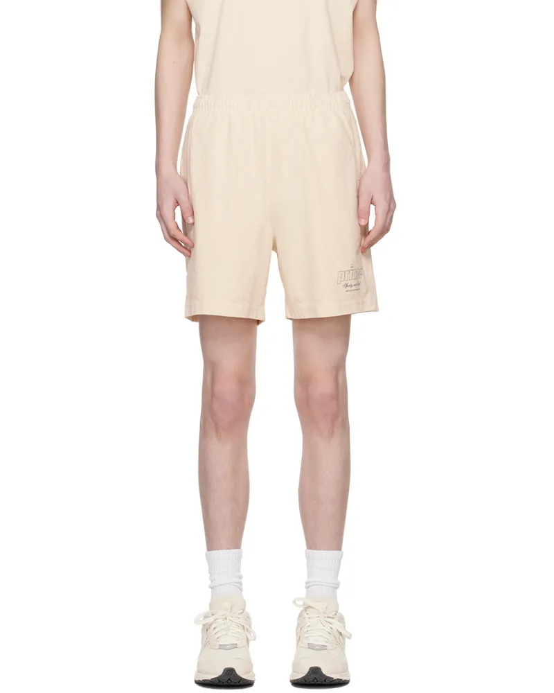 SPORTY & RICH Beige Prince Edition Rebound Shorts Cream