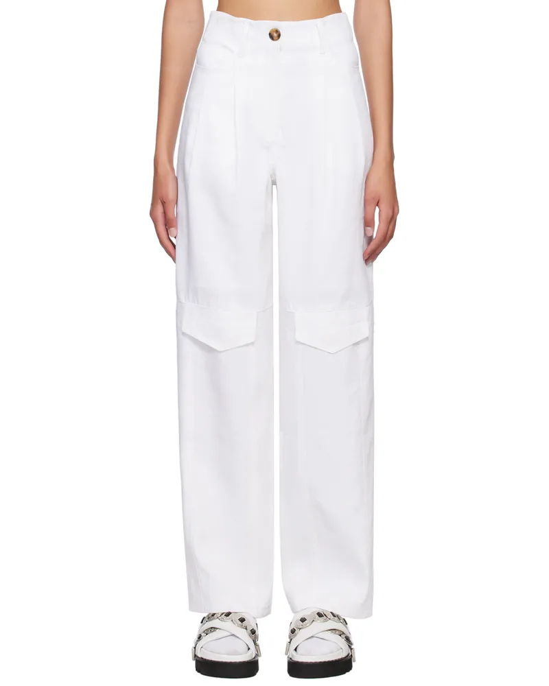 JKOO White Pocket Trousers White