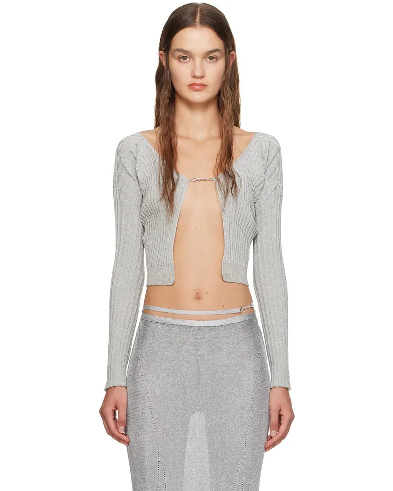 Jacquemus Silver Guirlande 'La Maille Pralu' Cardigan 980