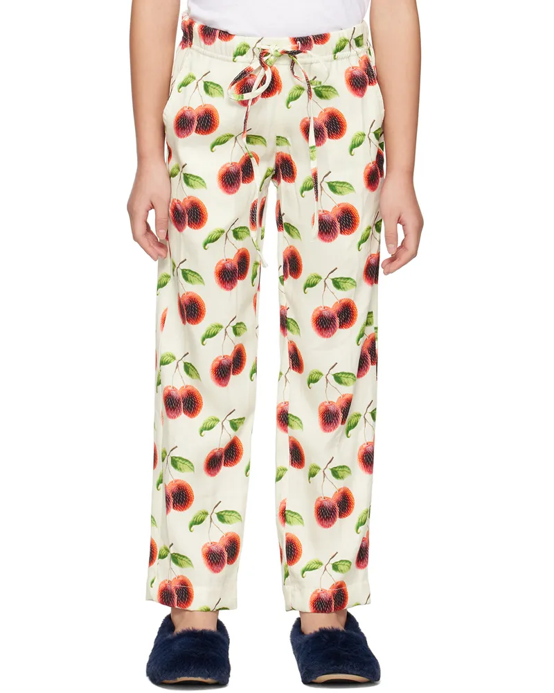 ENDLESS JOY Kids Off-White Rambutan Trousers Cream