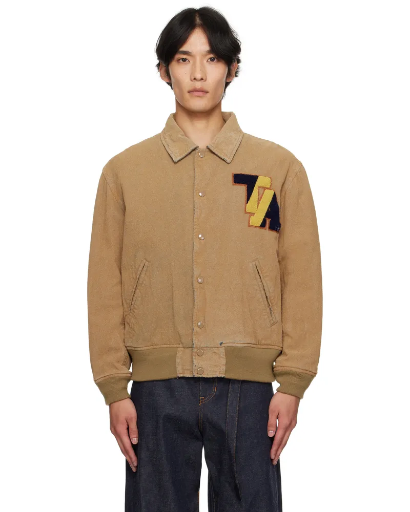Toga Beige Flocked Denim Jacket Beige