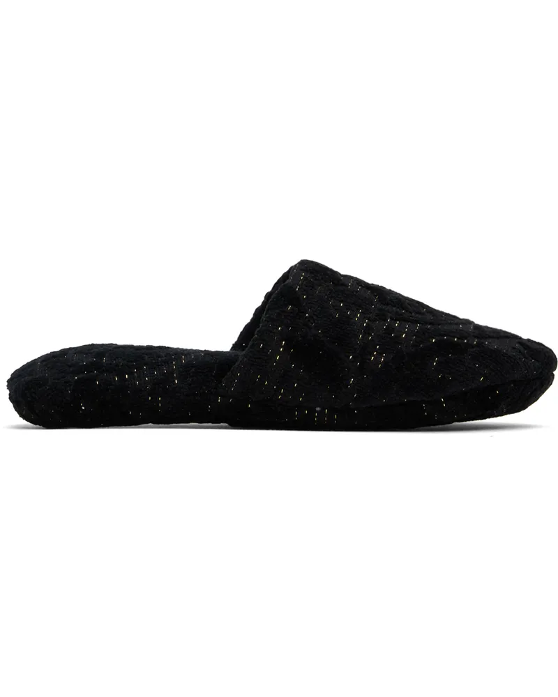 Versace Black Barocco Slippers 1e880-anthracite