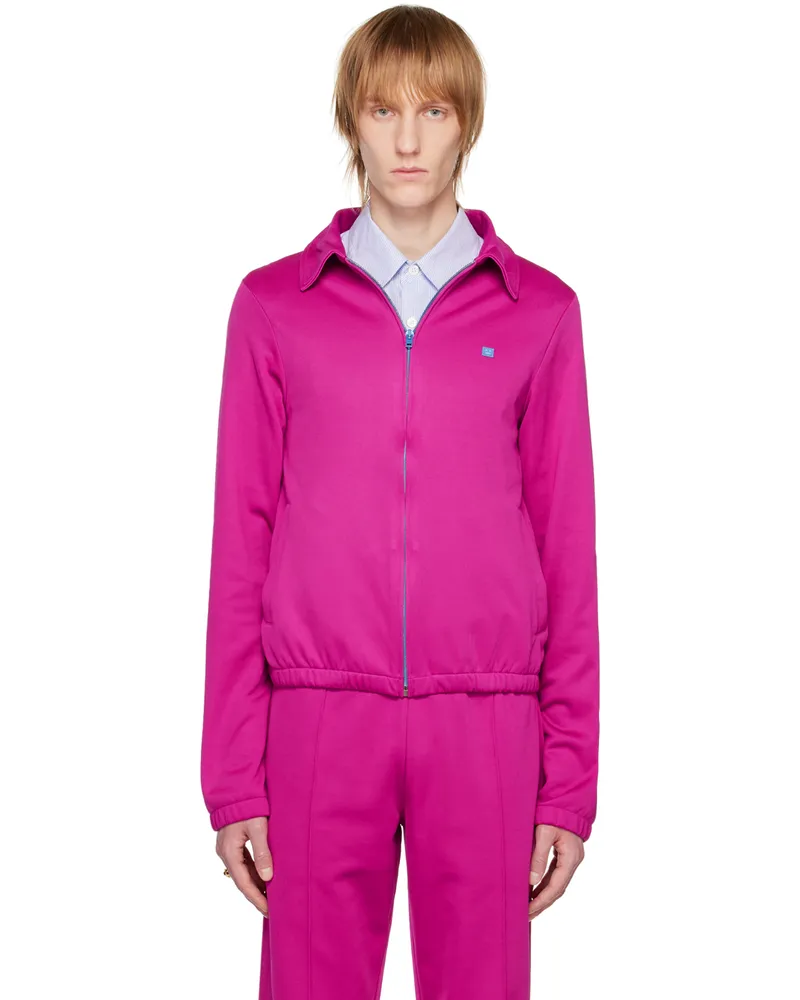 Acne Studios Pink Embroidered Track Jacket Act