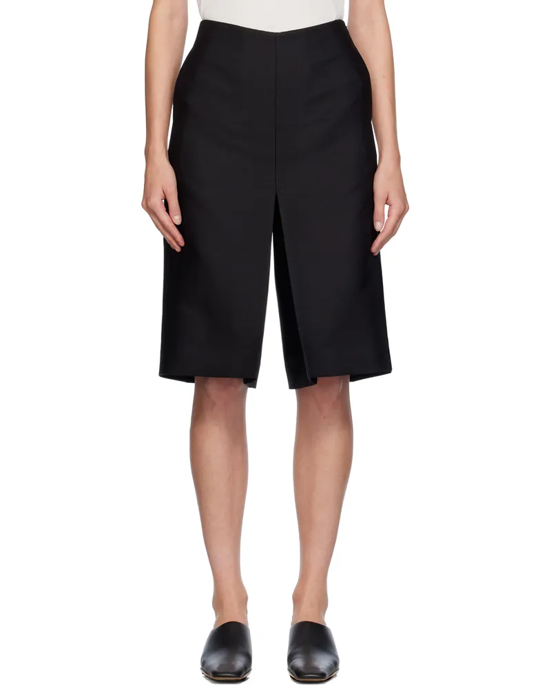 GIA STUDIOS Black Layered Shorts Black