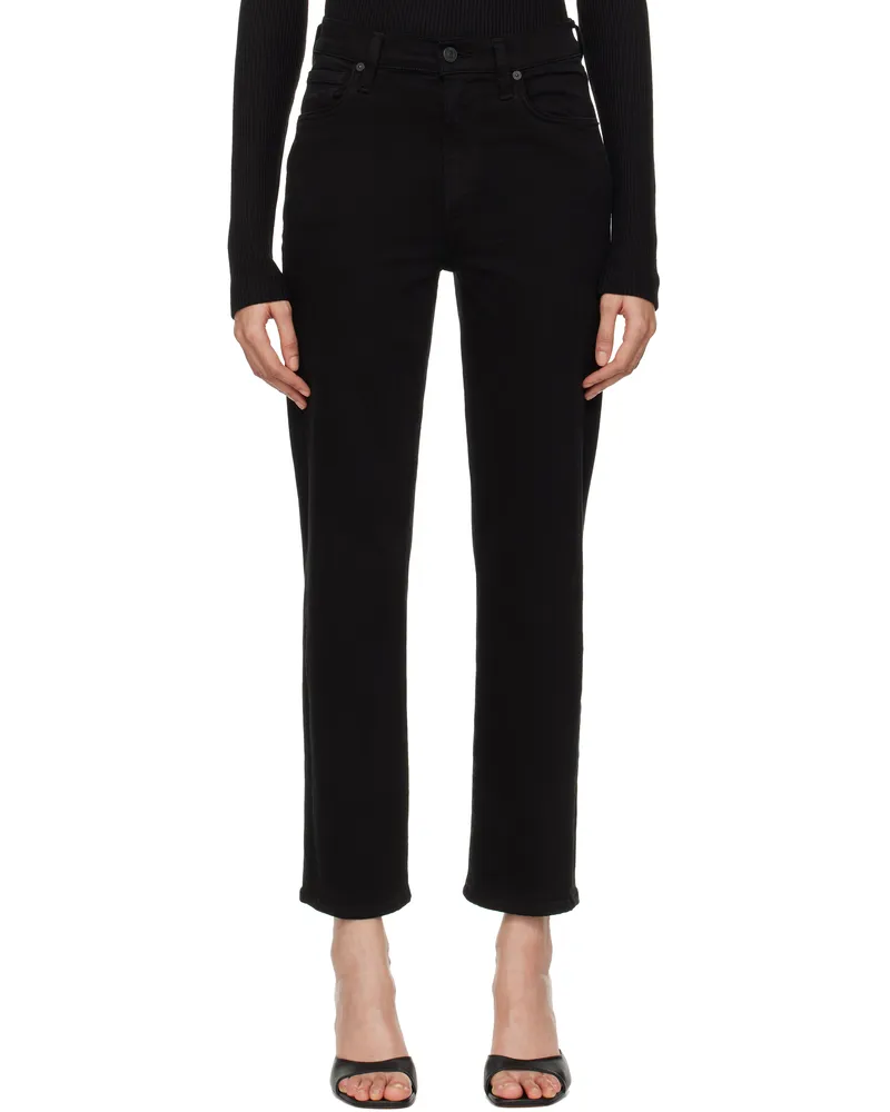Citizens of humanity Black Caia Straight Jeans Plush