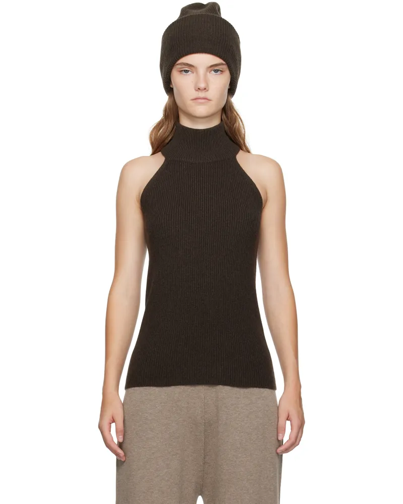 Lisa Yang Brown Freya Tank Top Wo