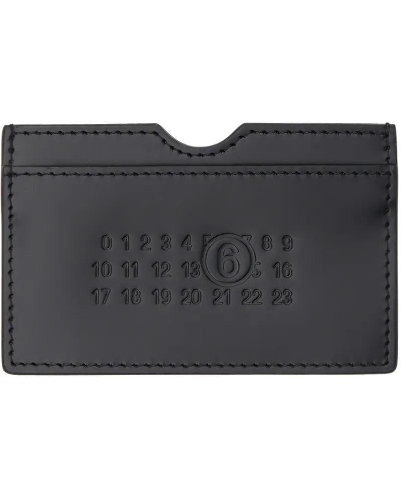 Maison Margiela Black Abrasivato Leather Card Holder T8013