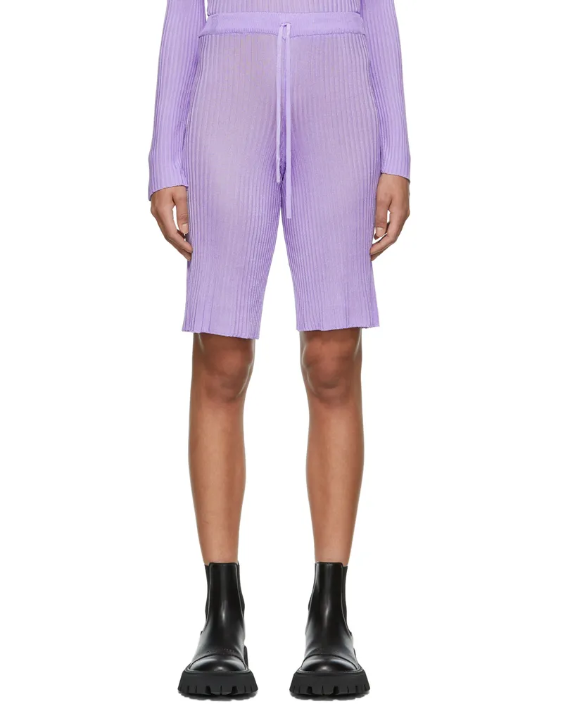 Marques ' Almeida SSENSE Exclusive Purple Viscose Shorts Lilac