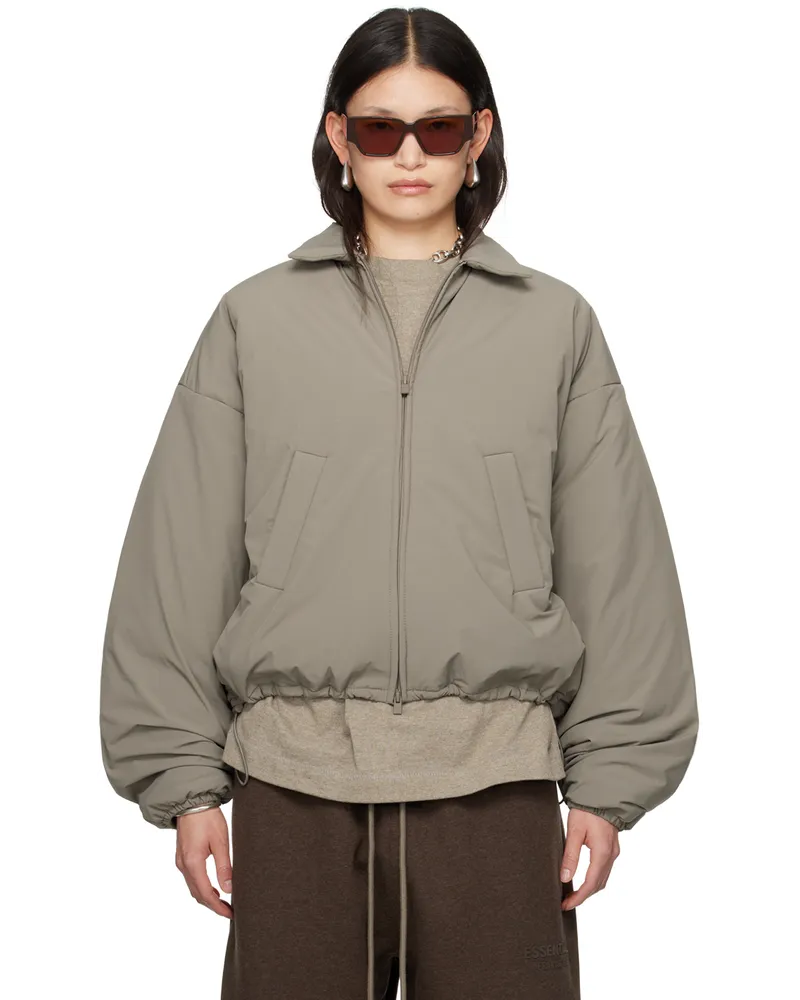 Fear of God Gray Padded Bomber Jacket Dust