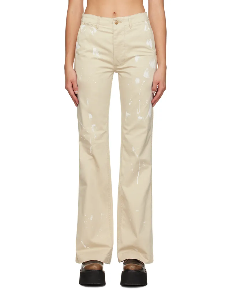 R13 Beige Jane Trousers Beige