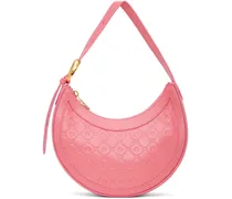 Pink Embossed Leather Mini Eclips Bag