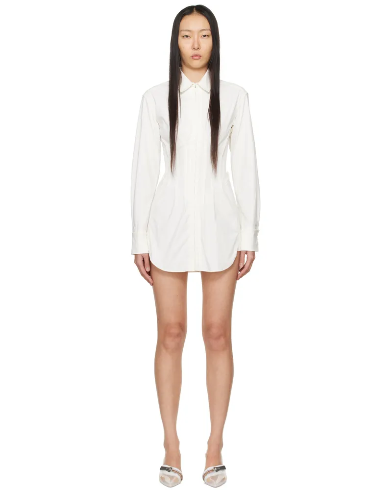 Dion Lee Off-White Tuxedo Minidress Ivory