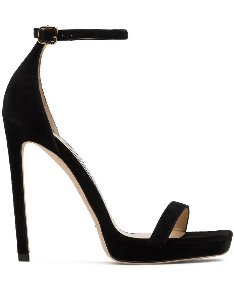 Jimmy Choo Black Alva 120 Heeled Sandals Black