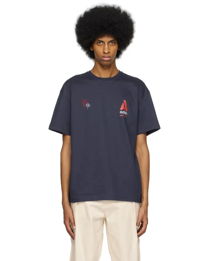 ADISH Navy Nadi Lel T-Shirt Navy