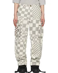 ERL Gray Check Cargo Pants Checker