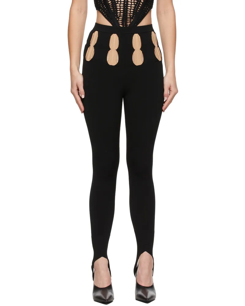 Dion Lee Black Double Stirrup Leggings Black