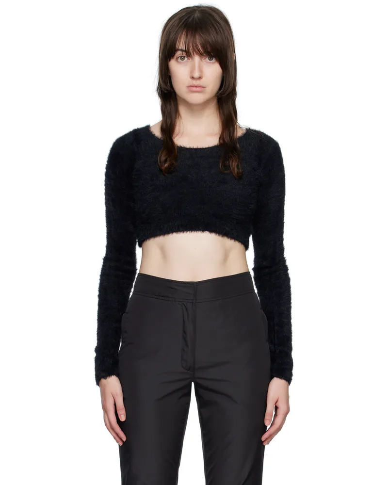 AMBUSH Black Fuzzy Sweater Black