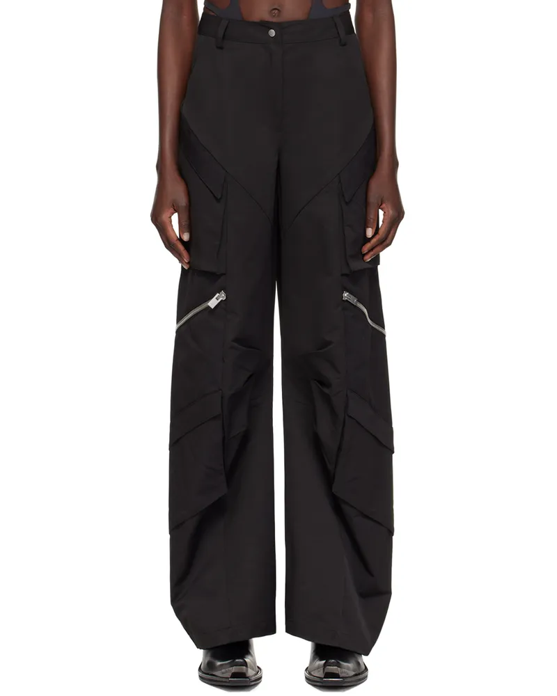Heliot Emil Black Calyx Cargo Pants Black