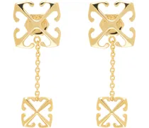 Gold Double Arrow Earrings