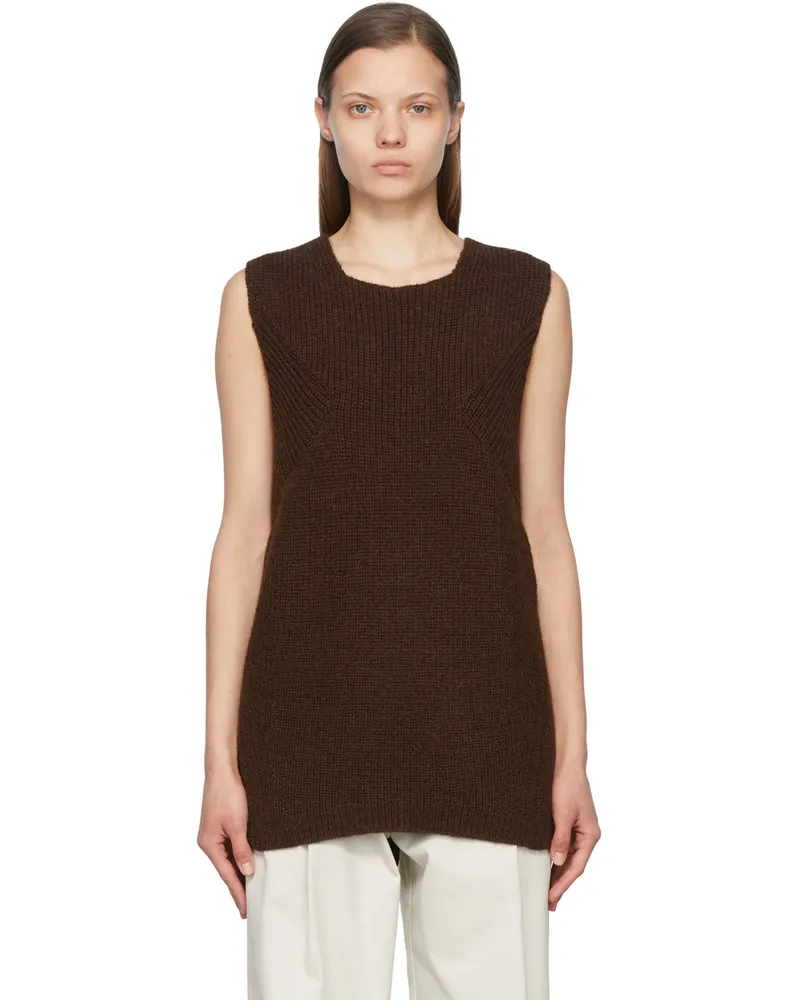 CAES SSENSE Exclusive Brown Alpaca Vest Brown