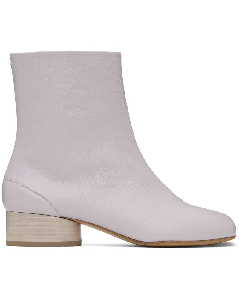 Maison Margiela Purple Tabi Ankle Boots T5186