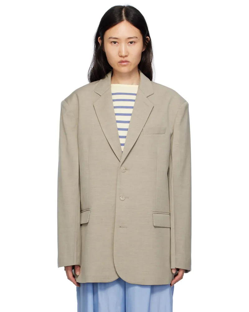 FRANKIE Shop Taupe Gelso Blazer Taupe