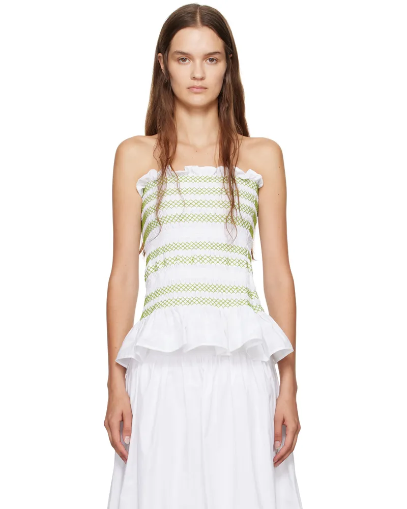 Molly Goddard White Lynne Top White