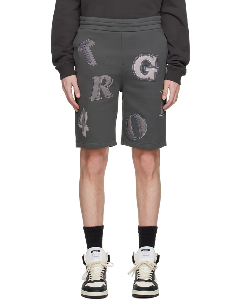 Axel Arigato Gray Typo Shorts Volcanic