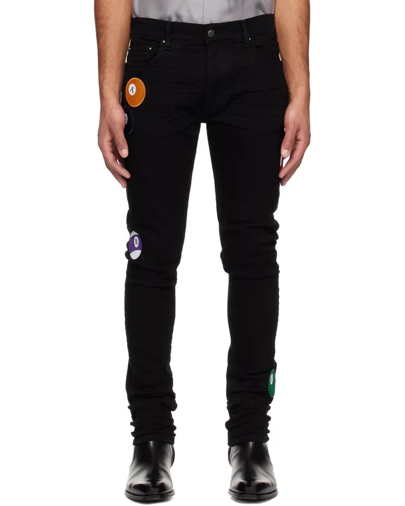 Amiri Black Pool Ball Skinny Jeans Black