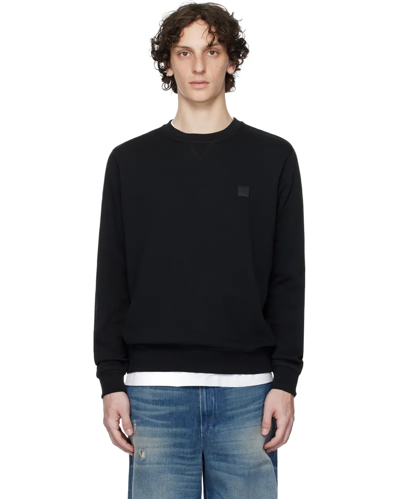 HUGO BOSS Black Regular-Fit Logo Patch Sweatshirt 001-black