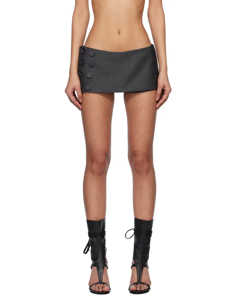 Fancì Club Gray Dunes Double-Breast Skort Grey