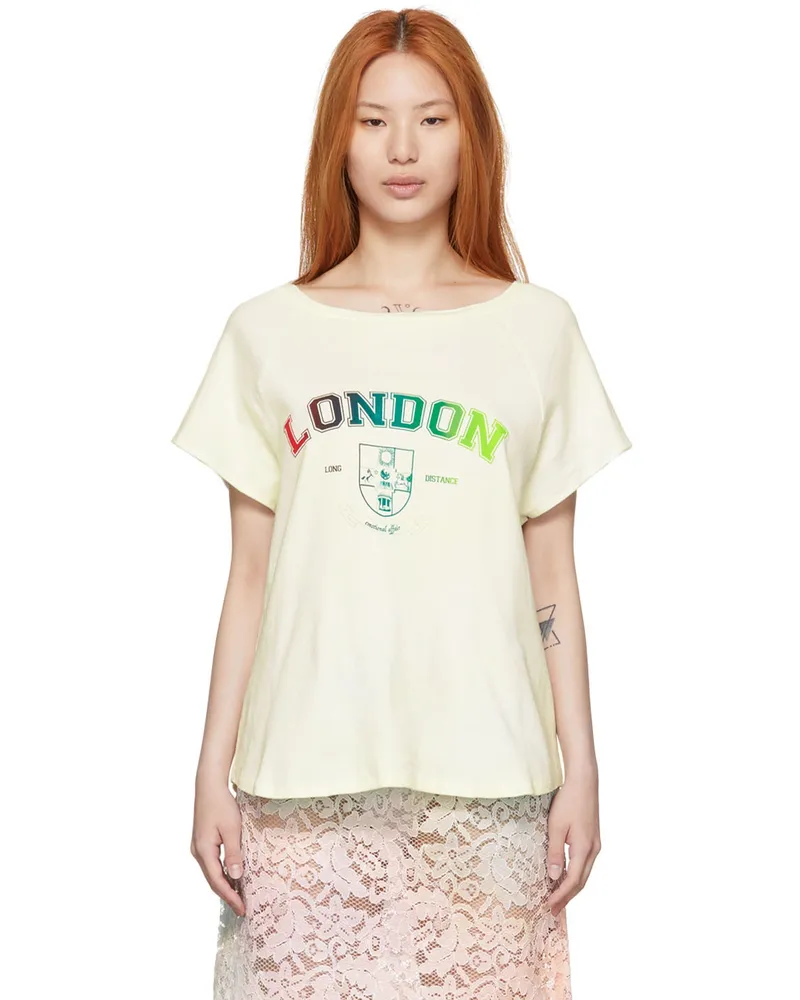 Rose Murdoch SSENSE Exclusive Off-White Reversible T-Shirt London