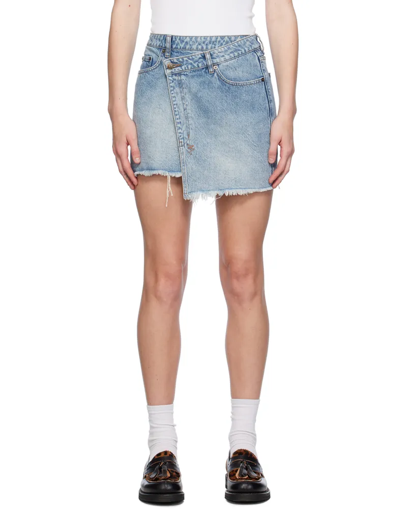 ksubi Blue Rap Denim Miniskirt Denim