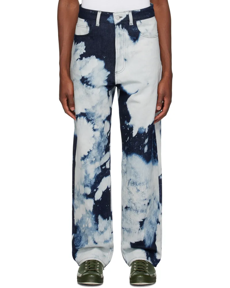 ACW* Blue Wide-Leg Jeans Bleach