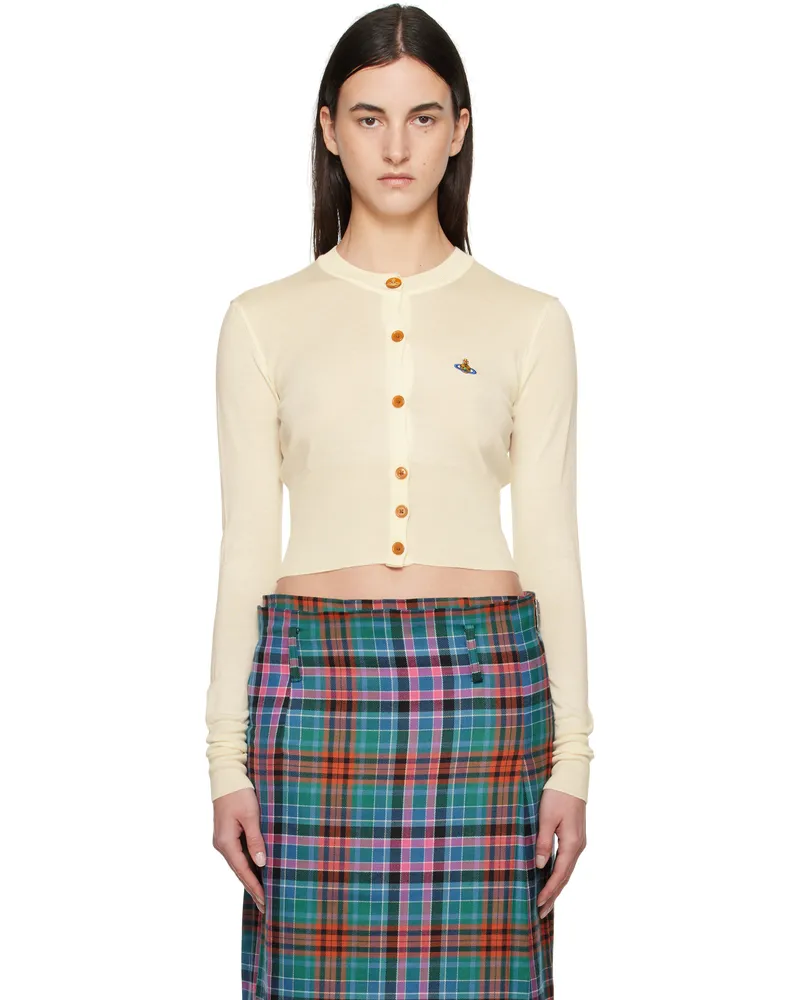 Vivienne Westwood Off-White Bea Cropped Cardigan A408