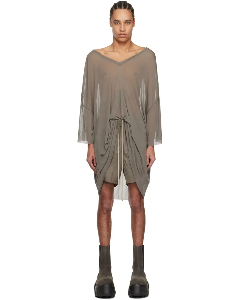 Rick Owens Gray Hollywood V Tommy T-shirt 34