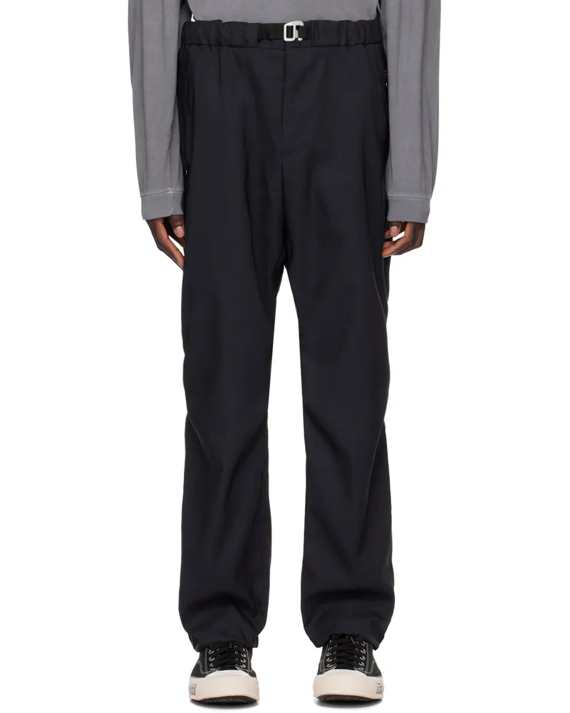 JieDa Black Easy Trousers Black