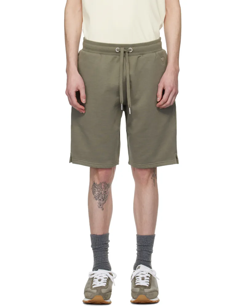 AMI Paris Taupe Ami de Coeur Dye Shorts 0953