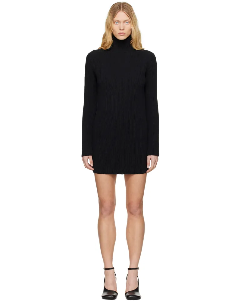 Maison Margiela Black Slitted Camionneur Minidress 900