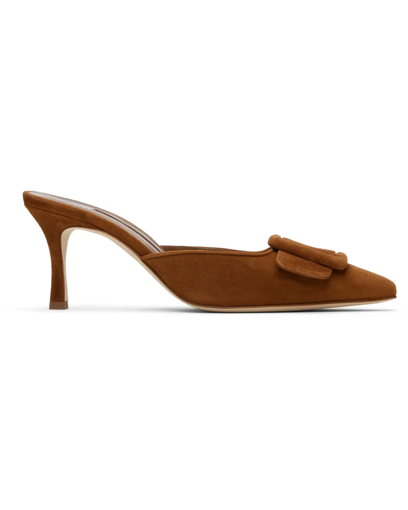 Manolo Blahnik Tan Maysale 70 Heeled Sandals Mbrw(2107)