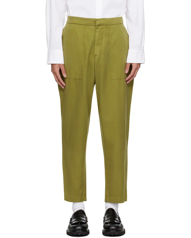 Officine Generale Green Paolo Trousers Cardamome