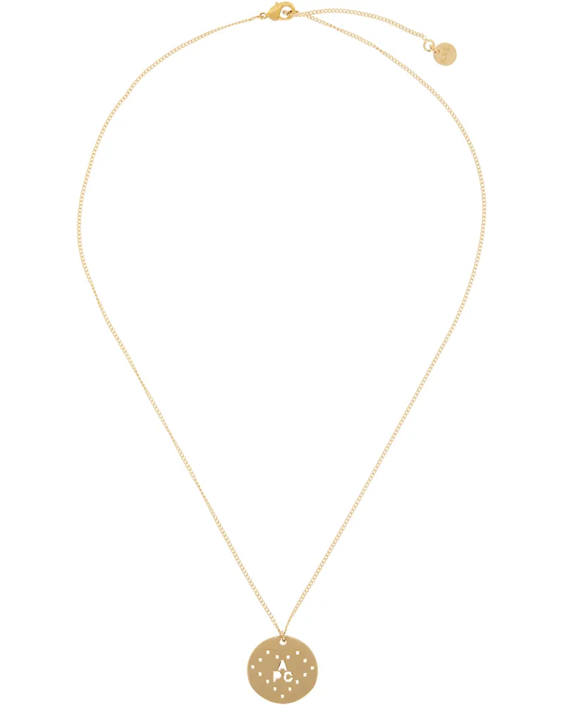 A.P.C. Gold Eloi Perforé Necklace Raa