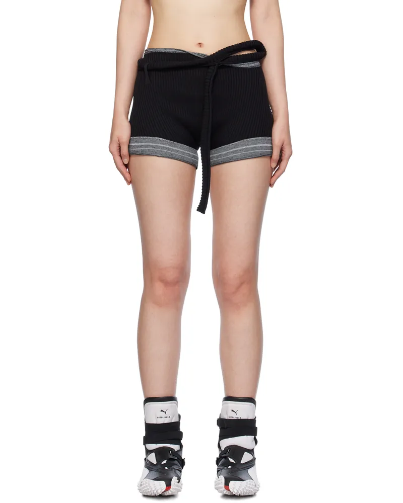 OTTOLINGER Black Fringes Shorts Black